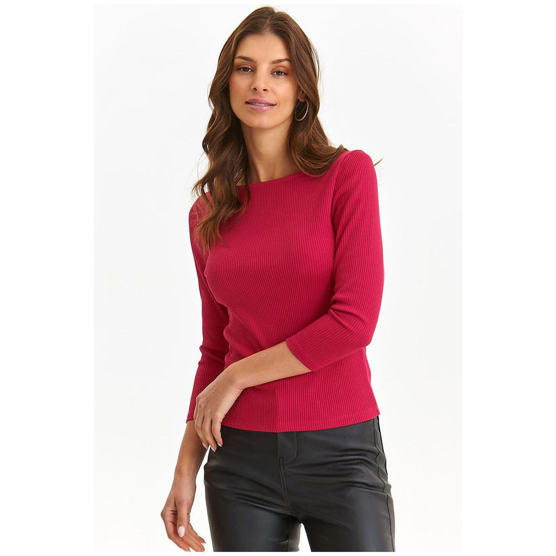 Modest Women's Casual Blouse with 3/4 Sleeves - Quirked Elegance