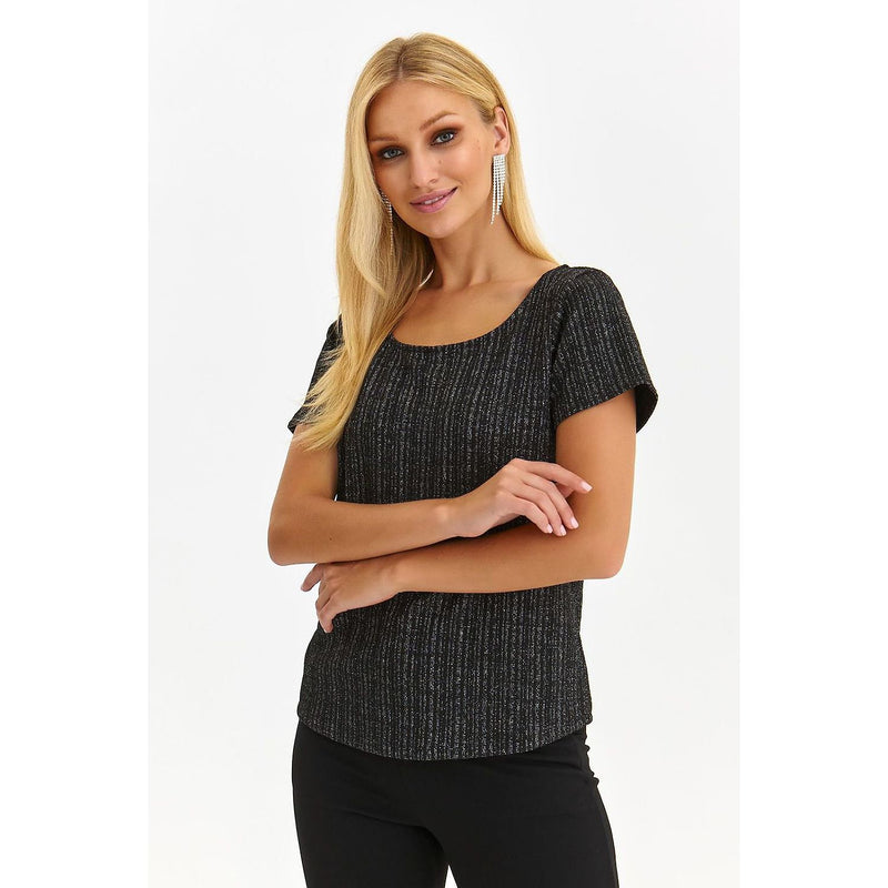 Modest Women's Classic Blouse with Short Sleeves - Quirked Elegance