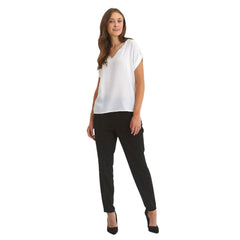 Women's Short Sleeve Classic Blouse - Quirked Elegance
