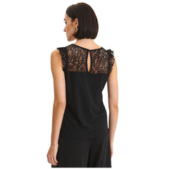 Women's Sleeves Delicate Ruffled Lace Blouse - Quirked Elegance