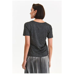 Women's Short Sleeve Blouse - Quirked Elegance
