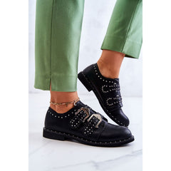 Women's Casual Leather Shoes - Quirked Elegance
