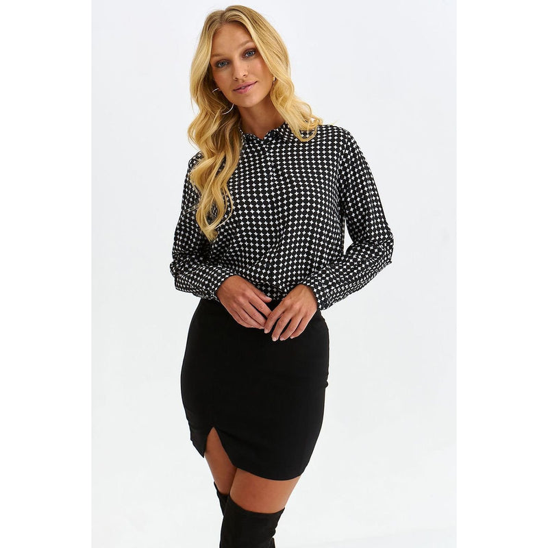 Women's Long Sleeve Blouse - Quirked Elegance