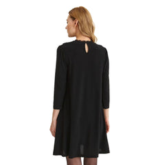 Women's Black Dress - Quirked Elegance