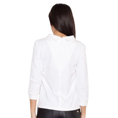 Modest Women's Classic Blouse with 3/4 Sleeves - Quirked Elegance