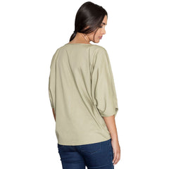Modest 3/4 Sleeve Women's Blouse - Quirked Elegance