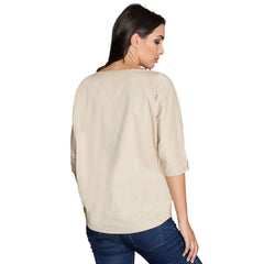 Modest Casual 3/4 Sleeve Women's Blouse - Quirked Elegance