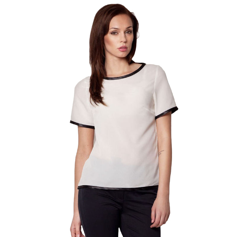 Modest Short Sleeve Casual Women's Blouse - Quirked Elegance