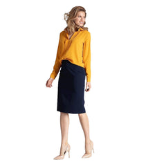 Feminine Long Sleeve Women's Blouse - Quirked Elegance