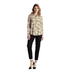 Modest Long Sleeve Women's Blouse with a Collar - Quirked Elegance