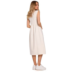 Women's Midi-Length Dress - Quirked Elegance