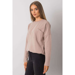 Women's  Long sleeves Relaxed Casual  Blouse - Quirked Elegance