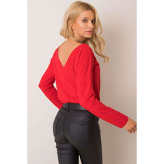 Women's  Long sleeves  Casual  "U" back Blouse - Quirked Elegance