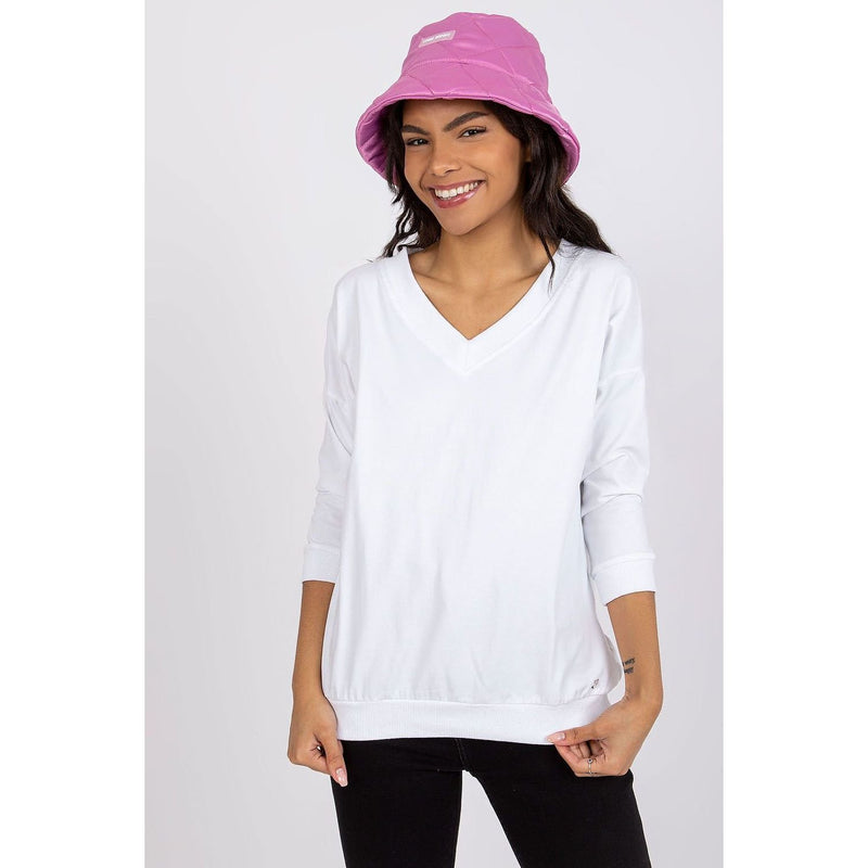 Modest High V- Neck Casual Blouse with Long Sleeves for Women - Quirked Elegance