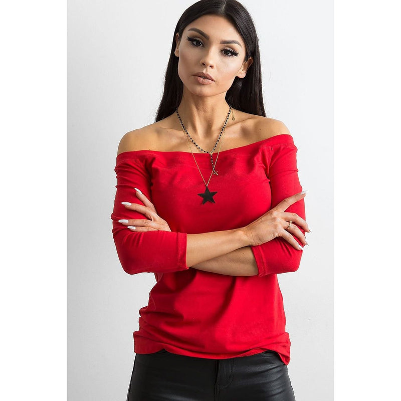 Casual Off-Shoulder Blouse with Long Sleeves for Women - Quirked Elegance