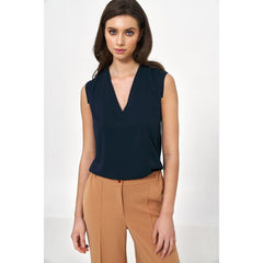 Women's Sleeveless Blouse Top - Quirked Elegance