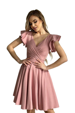 Women's Feminine Cocktail Dress - Quirked Elegance