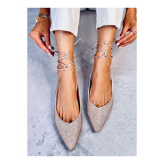 Women's Shoes: Slingback Flats - Quirked Elegance