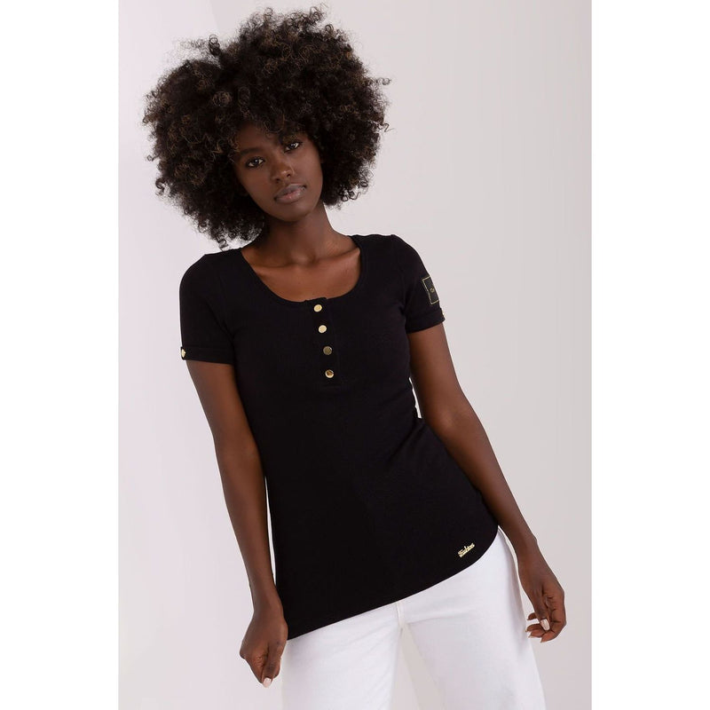 Women's Casual Button Short Sleeve Blouse - Quirked Elegance