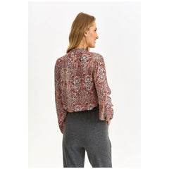 Women's Printed Blouse with Long Sleeves - Quirked Elegance