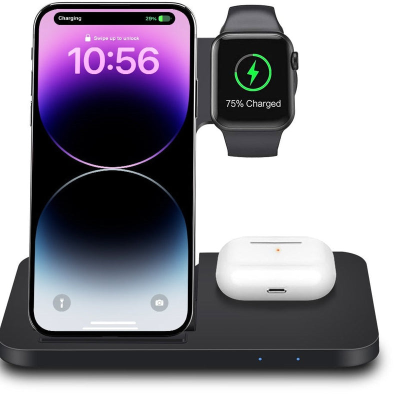 3in1 Wireless Fast Charger Dock Station - Quirked Elegance